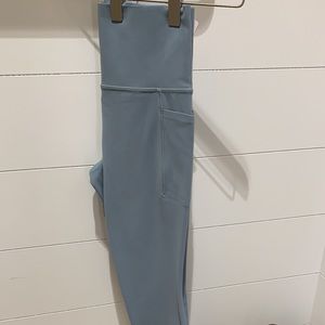 athleta Salutation Stash Pocket II 7/8 Tight, XS, teal